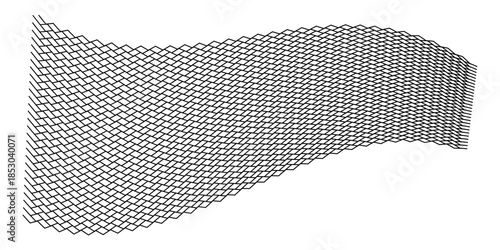 Abstract net curve line pattern with black color in white background.