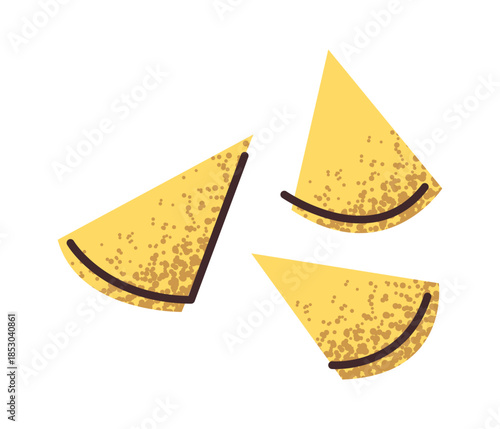 Crispy triangle potato chips sticker