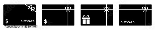 Gift card icon set