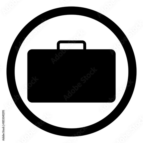 Briefcase Business Work Office Icon Circle Professional Symbol Isolated PNG