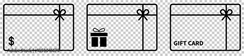 Set of gift line card icons
