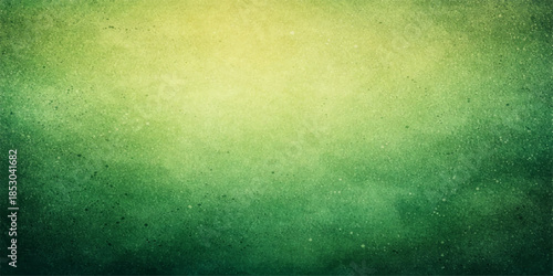 An abstract green grunge background with an aged paper texture and vintage brown stains creates a blank antique parchment design for a retro wall backdrop