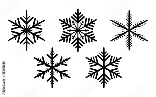 Wallpaper Mural Collection of unique snowflakes Torontodigital.ca