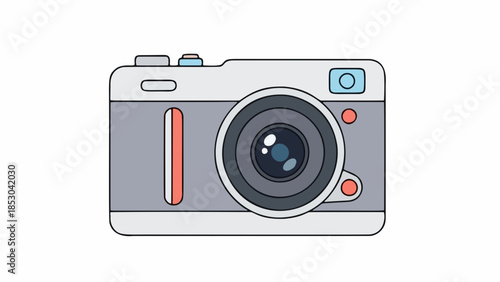 digital camera for traveling vector illustration