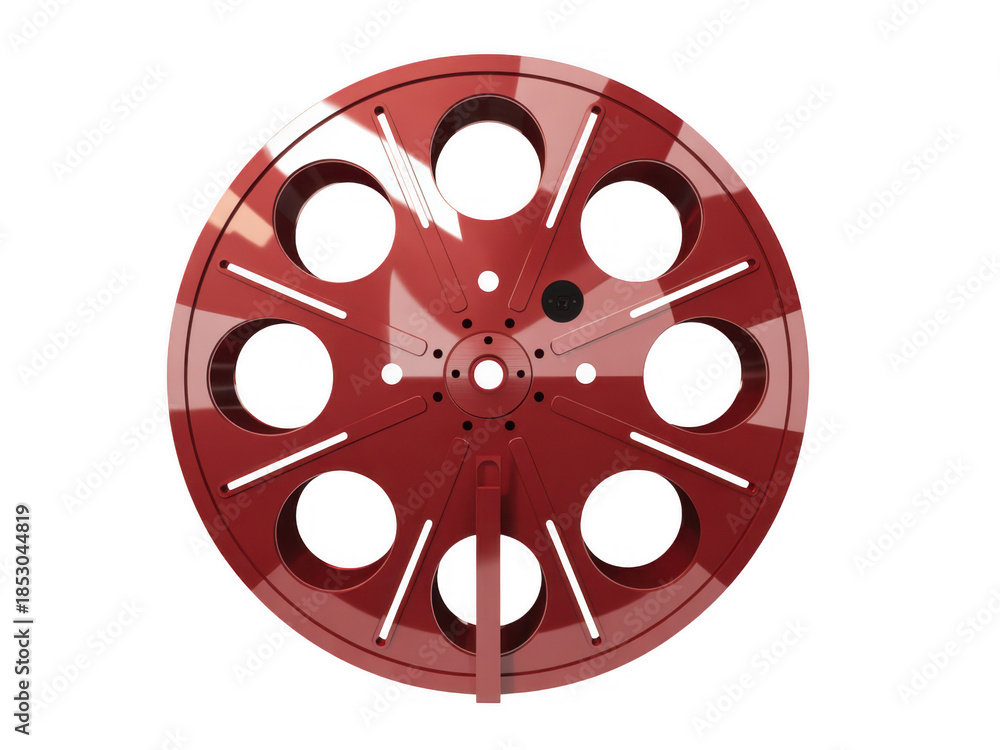 Obraz premium Red reel isolated cinema isolated on a transparent background