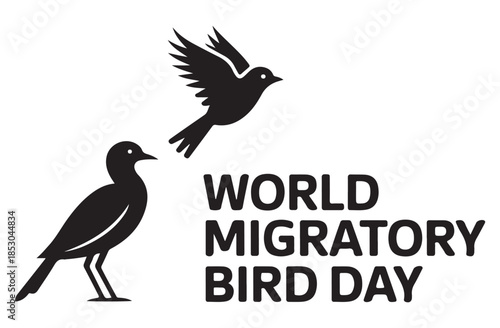Black Birds Silhouettes World Migratory Bird Day