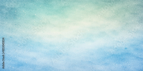 An abstract blue grunge background features a vintage textured paper pattern with aged paint on a rough canvas material for an old retro wall design