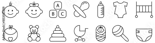 Baby icons set