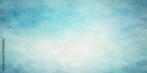 A vintage blue grunge wallpaper design featuring a rough paint texture on aged paper with light cloud patterns and a dirty retro sky backdrop