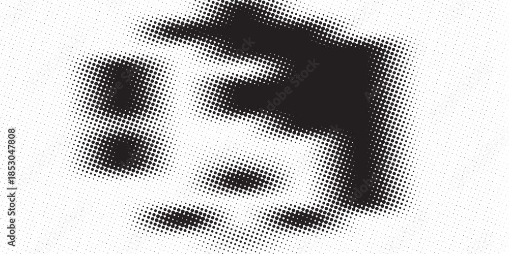 Fototapeta premium Halftone dotted abstract background. Grain gradient texture background with dots. Noise Stipple pointillism pattern. Sand, grain, grunge stipple effect. Abstract texture, engraved overlay. Vector