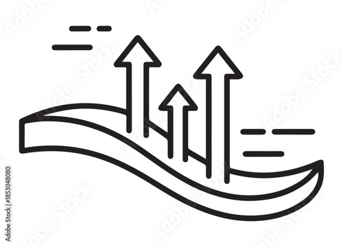 Breathable fabric icon representing air circulation and ventilation