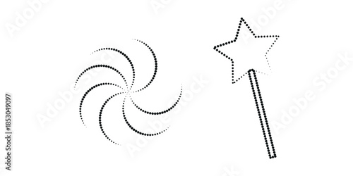 3D gold vector illustration of a magic star and angel wings icon as a Christmas holiday symbol and decorative art design