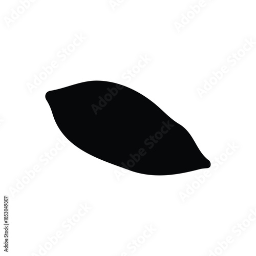 Sweet potato silhouette icon vector flat design.