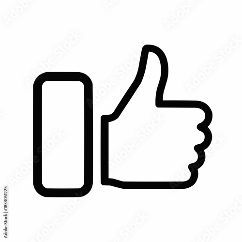 Thumbs Up Icon A Simple and Effective Visual Symbol for Approval, Agreement, and Positive Feedback, Widely Used Across Social Media and Digital Platforms for Engagement and Communication