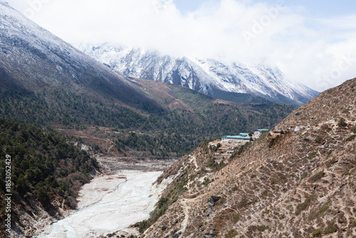 Landscape from Pangboche town area, EBC trekking, Nepal