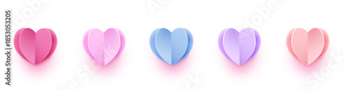 Decorative paper cut hearts