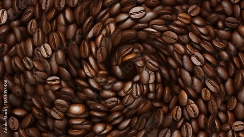 4K Coffee Swirl Forming Vortex Pattern – Cinematic Liquid Motion Close-Up/コーヒーが渦を巻く瞬間、ボルテックス模様が美しい4K映像


