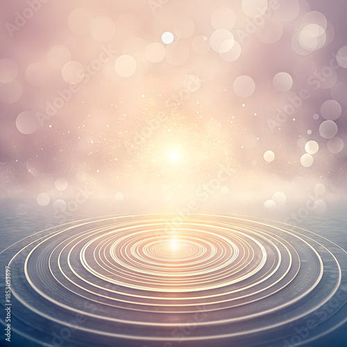 Radiant Serenity: A mesmerizing, abstract landscape with concentric circles radiates a sense of tranquility. It's an invitation to pause, reflect, and discover inner peace.