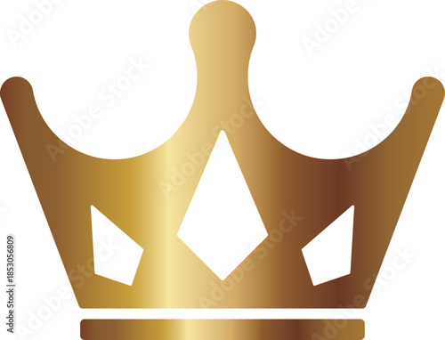 高級感のある王冠のアイコン　ゴールド