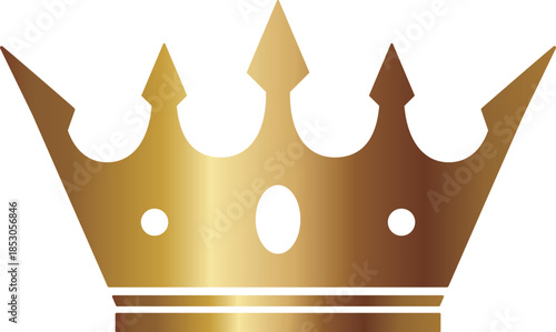 高級感のある王冠のアイコン　ゴールド