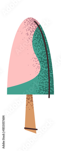 Ice-cream on stick tasty dessert