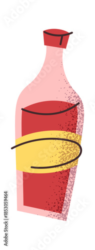 Bottle of red tomato ketchup