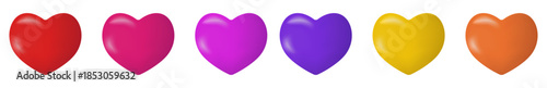 Set of colorful heart