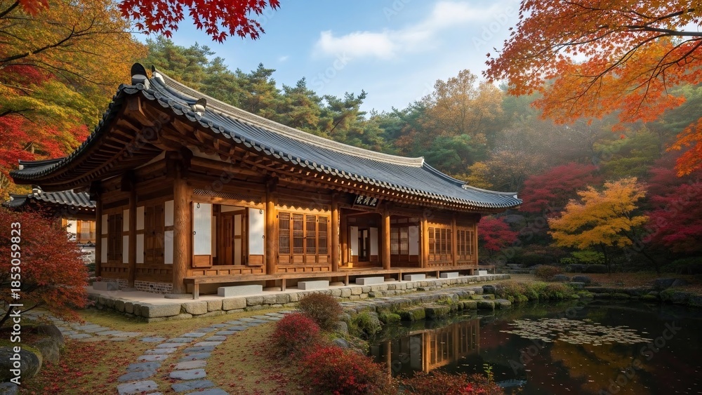 Fototapeta premium Serene Asian Pavilion