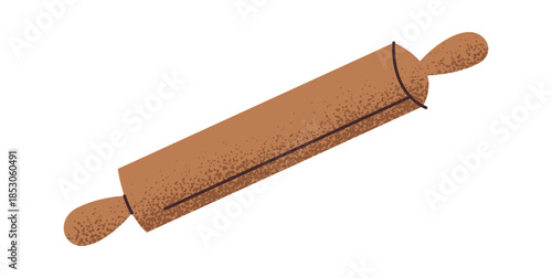 Wooden rolling pin for dough