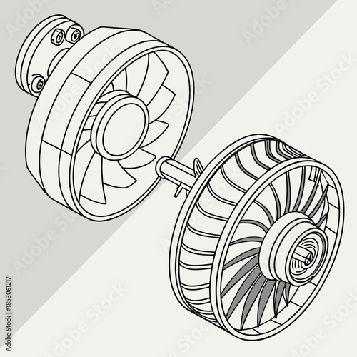 Turbine blades with aerodynamic and shaft mechanical
