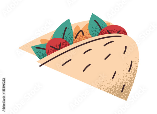 Traditional Mexican taco street food