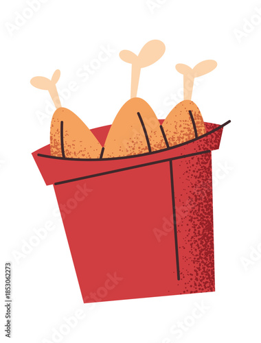 Fried chicken leg food pack