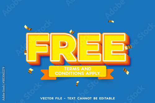 Realistic free label design with 3d style