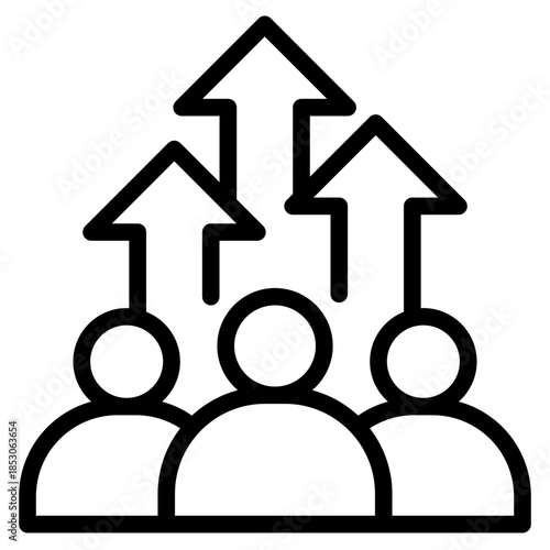 Continuity icon in vector illustration downtime, plan, resilience, acceptable, strategy, continuity etc. Simple modern line style for apps, reports, and digital dashboards.