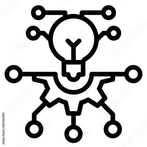 Continuity icon in vector illustration downtime, plan, resilience, acceptable, strategy, continuity etc. Simple modern line style for apps, reports, and digital dashboards.