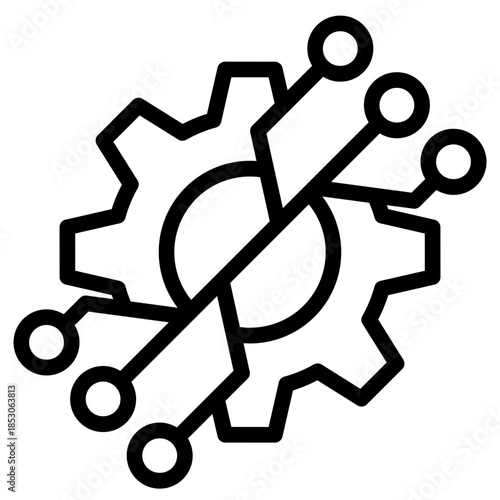 Continuity icon in vector illustration downtime, plan, resilience, acceptable, strategy, continuity etc. Simple modern line style for apps, reports, and digital dashboards.