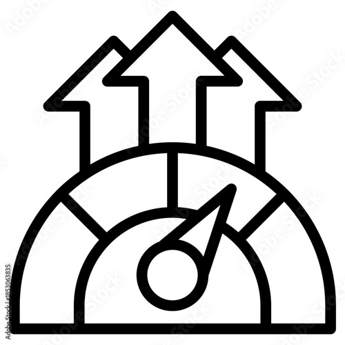 Continuity icon in vector illustration downtime, Containing capability, organization, delivery, product management, acceptable, fol. Simple modern line style for apps, reports, and digital dashboards.
