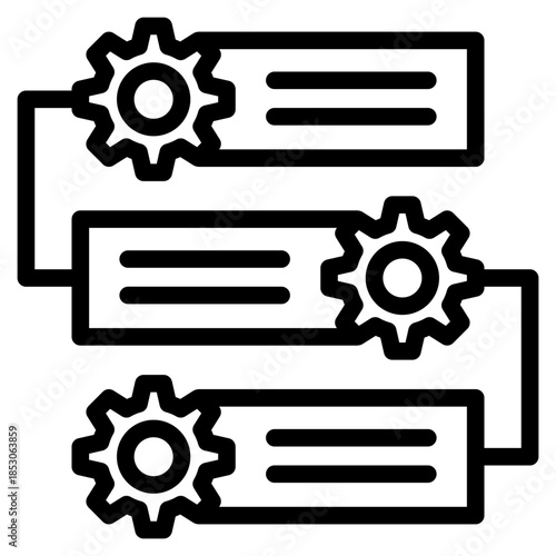 Continuity icon in vector illustration downtime, Containing capability, organization, delivery, product management, acceptable, fol. Simple modern line style for apps, reports, and digital dashboards.