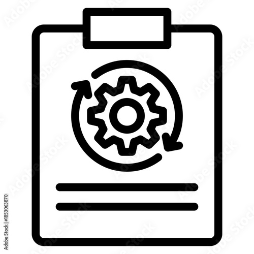 Continuity icon in vector illustration downtime, Containing capability, organization, delivery, product management, acceptable, fol. Simple modern line style for apps, reports, and digital dashboards.