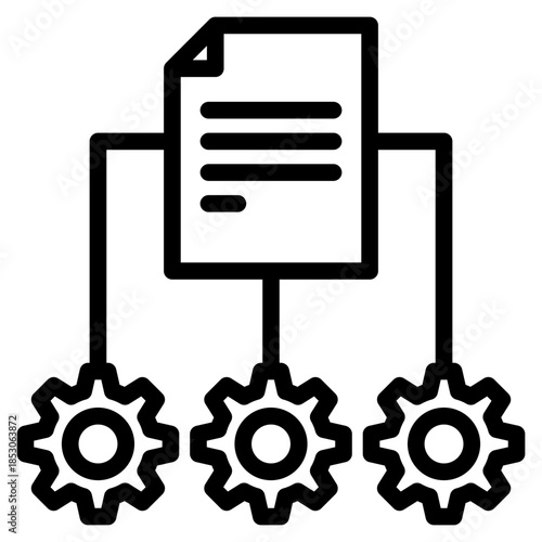 Continuity icon in vector illustration downtime, Containing capability, organization, delivery, product management, acceptable, fol. Simple modern line style for apps, reports, and digital dashboards.