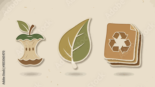 Environmental Conservation Symbols Representing Recycling and Sustainability Efforts
