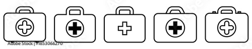First Aid Kit Icon Set