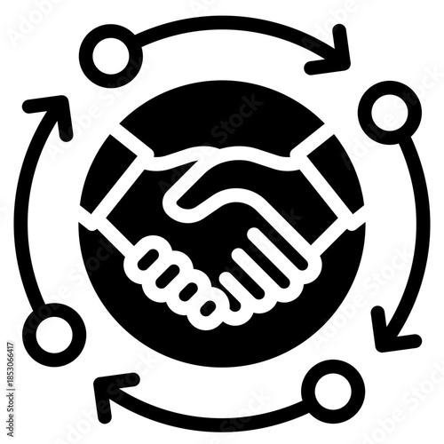 Continuity icon in vector illustration downtime, plan, resilience, acceptable,, solid vector design illustrator