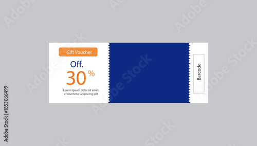 Horizontal Ticket Voucher Design