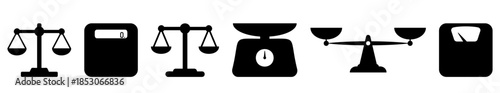 Scale icon set