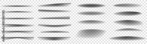 Set of realistic round and square shadows