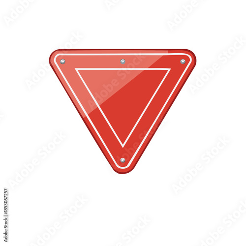 Red Yield Sign with White Border - Traffic Alert, Road Navigation, Safety Symbol Free Download Red Yield Sign with White Border - Traffic Alert, Road Navigation, Safety Symbol - GFXLoad