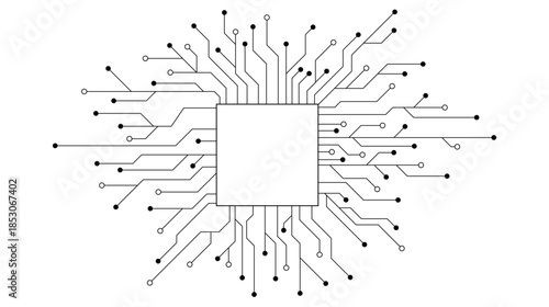 Abstract digital background with technology circuit board texture. Electronic motherboard illustration. Communication and engineering concept. Vector illustration