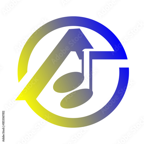 Abstract Musical Note Vector Logo Collection
