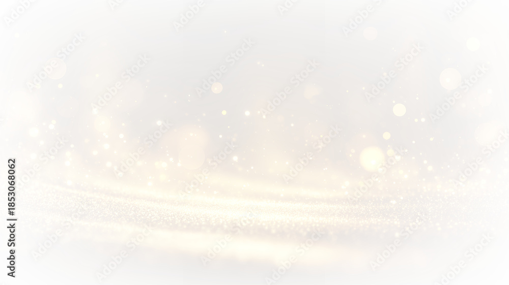 Naklejka premium Sparkling golden light on a transparent background creating a soft glow and gentle shimmer effect in the space